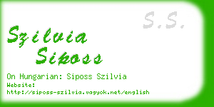 szilvia siposs business card